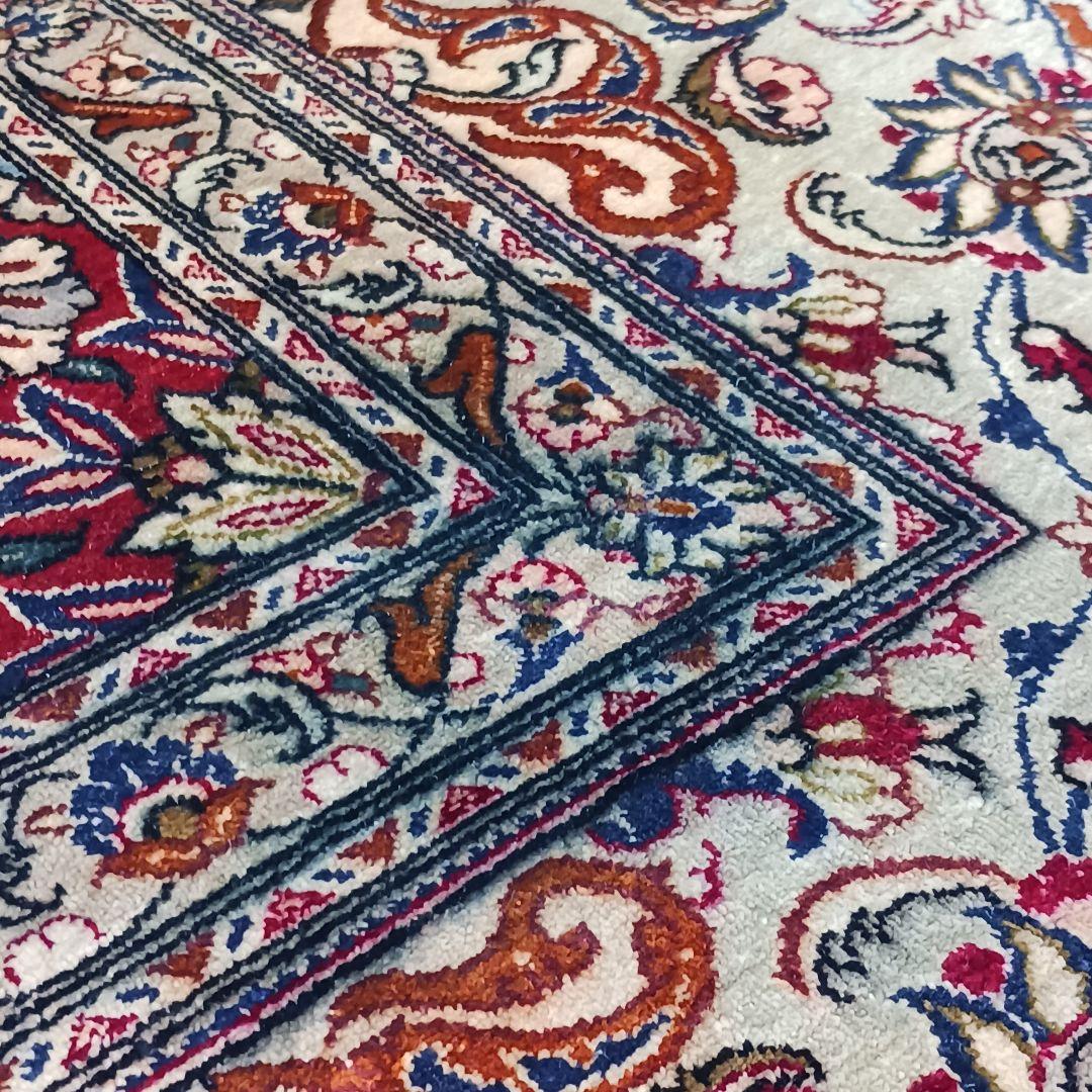 専用Y3182 高級ペルシャ絨毯 大判 シルク100% 手織り 293㎝