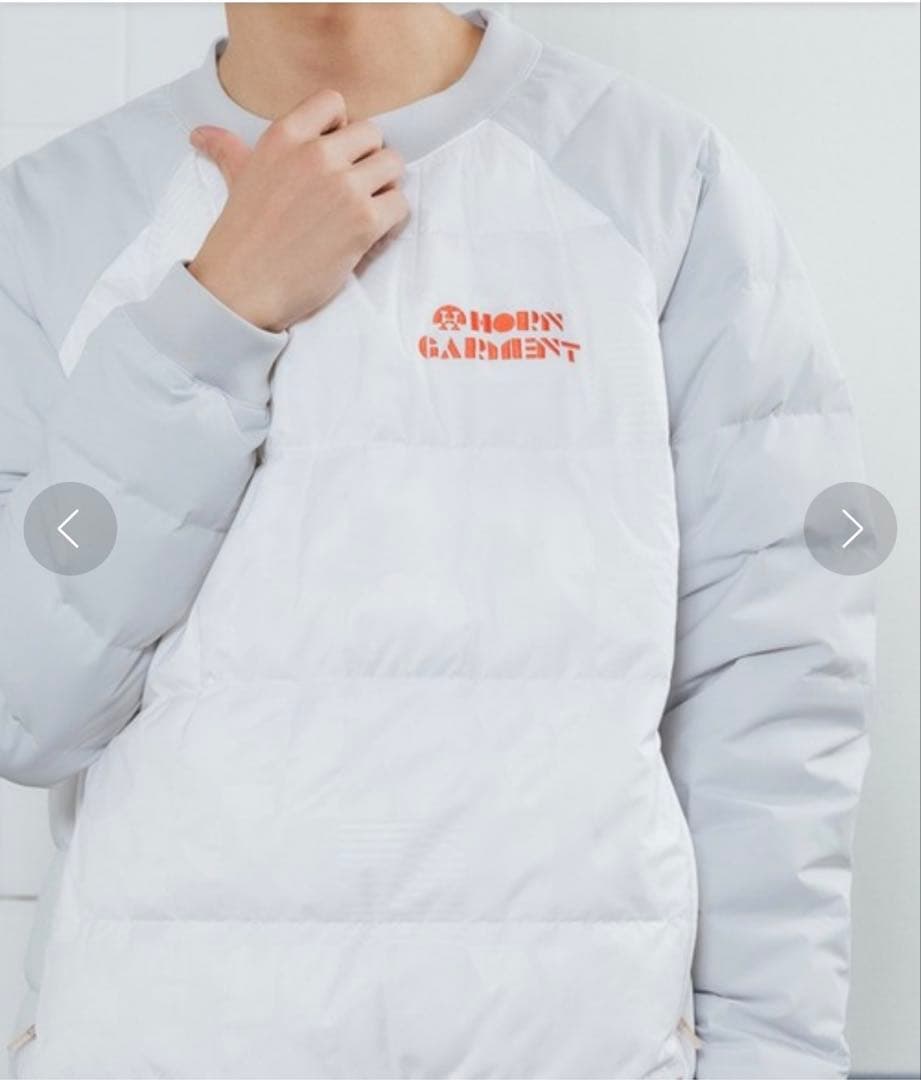 [✨極美品✨]HORN GARMENT ダウンジャケット ホワイト48 Lサイズ