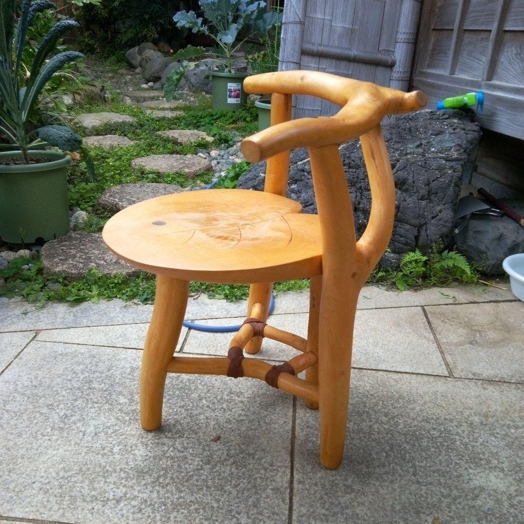 自然木の椅子　芸術作品　家具　ハンドメイド　オリジナル　唯一無二