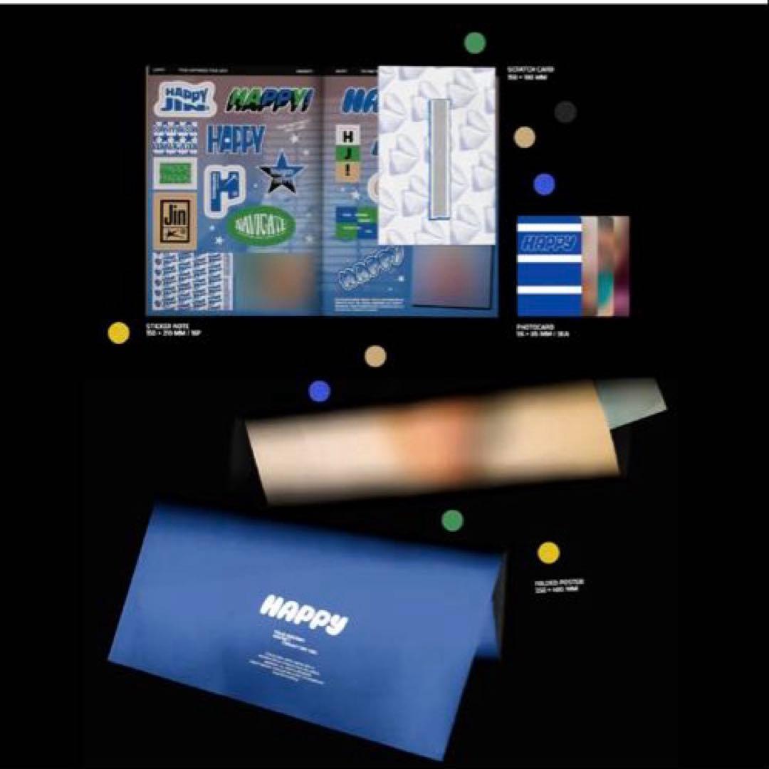 【BTS/JIN】HAPPY 3形態セットとラキドロカード×4組(新品未開封)