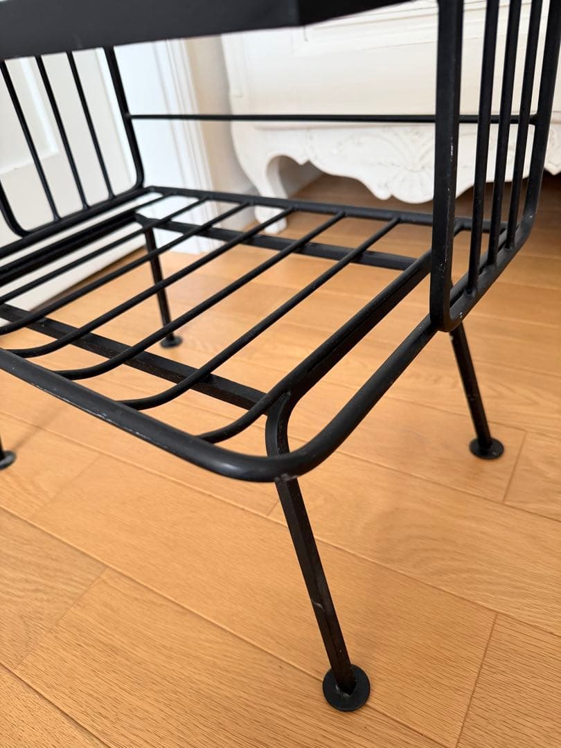 【unico】アイアン×ガラスのサイドテーブル