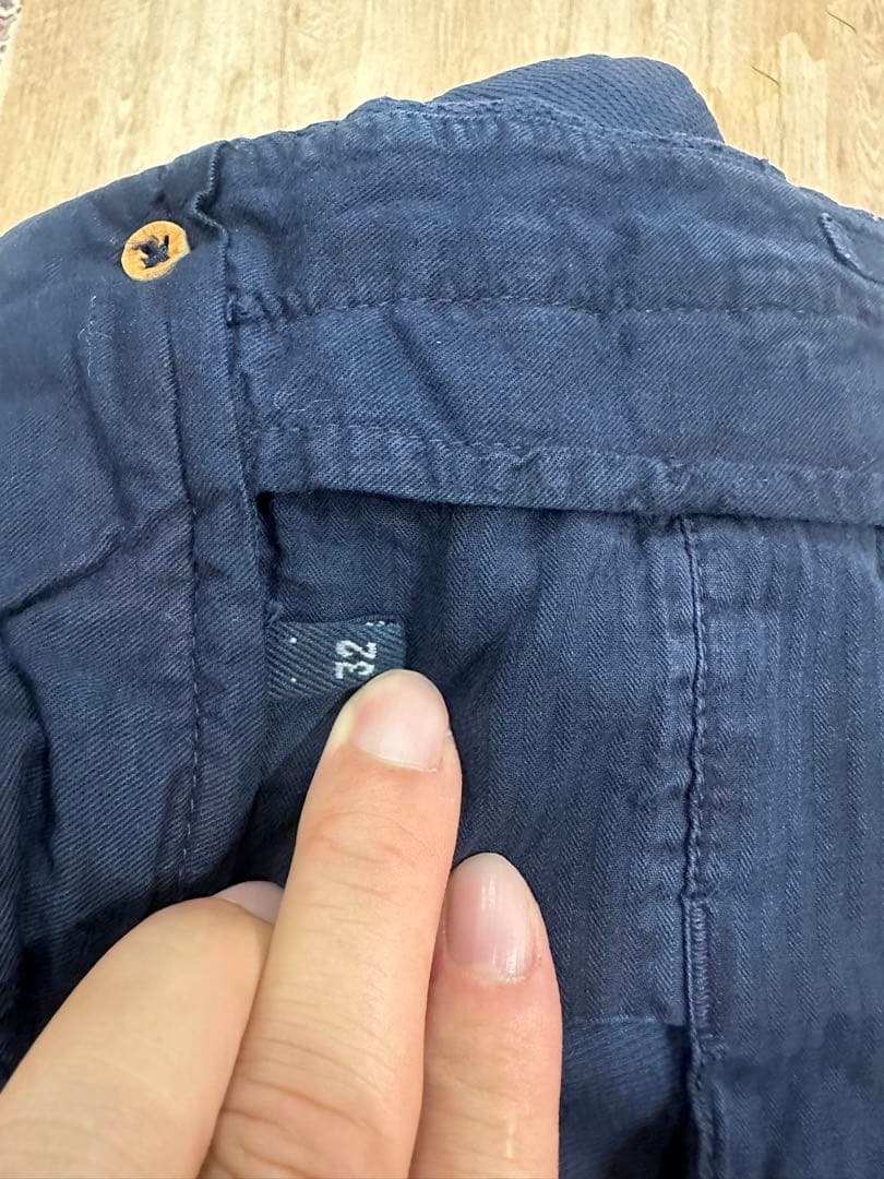 インコテックス　ネイビー スリムフィット チノパン