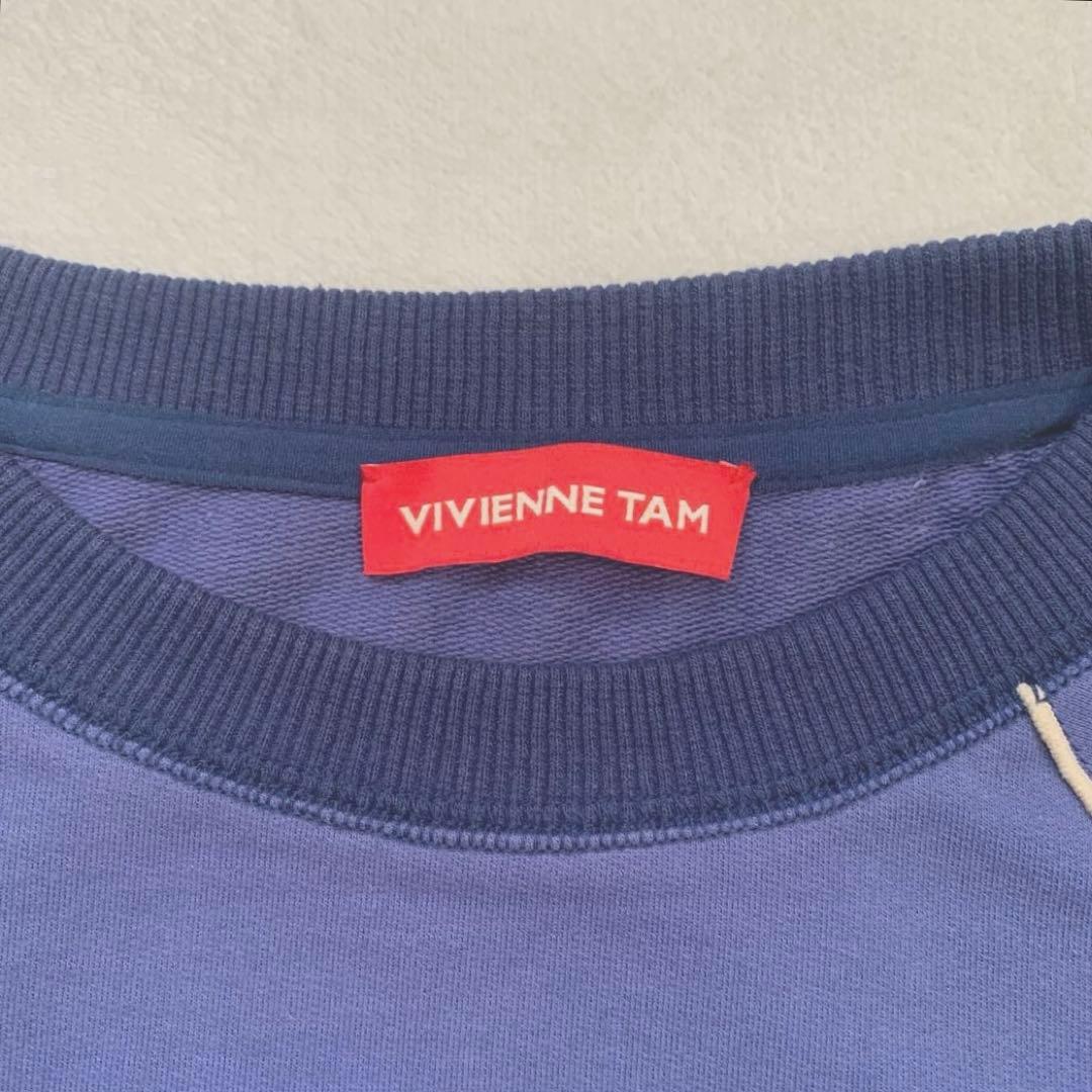 ヴィヴィアンタム　刺繍　壺　スウェット　トレーナー　ネイビー
