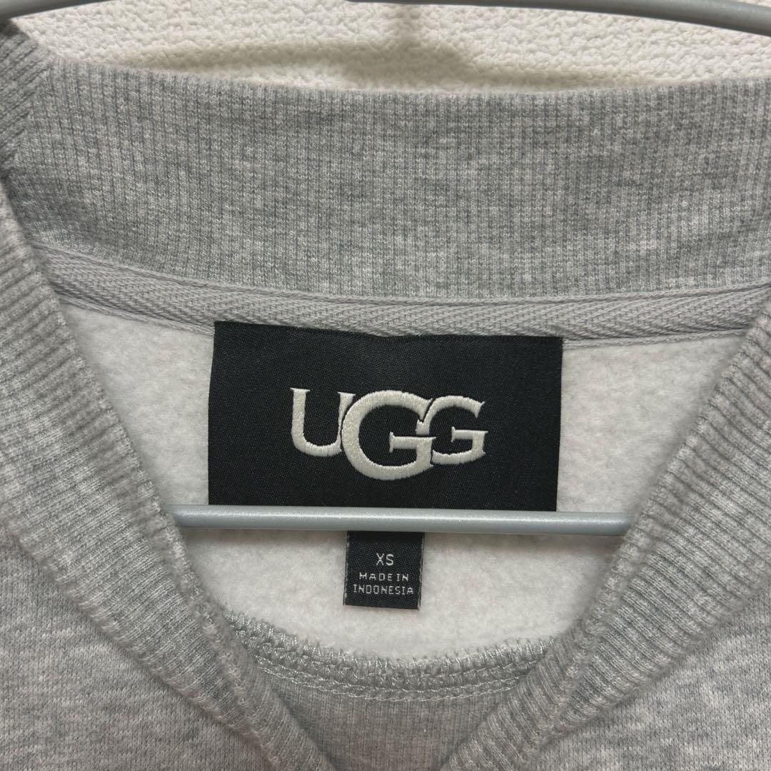 正規品 UGG ロゴ トレーナー グレー XS スウェット 裏起毛