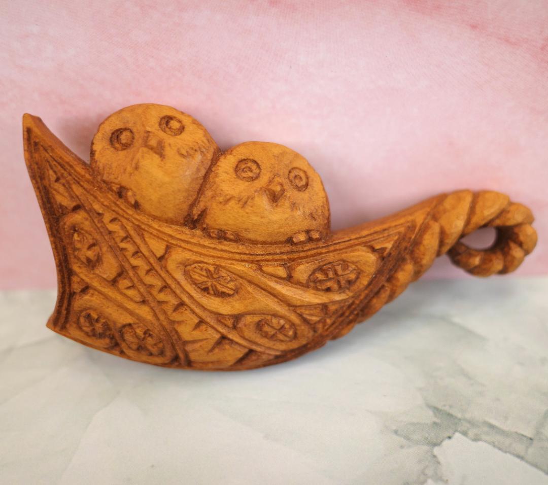 工房がんま フクロウの木彫り５種セット