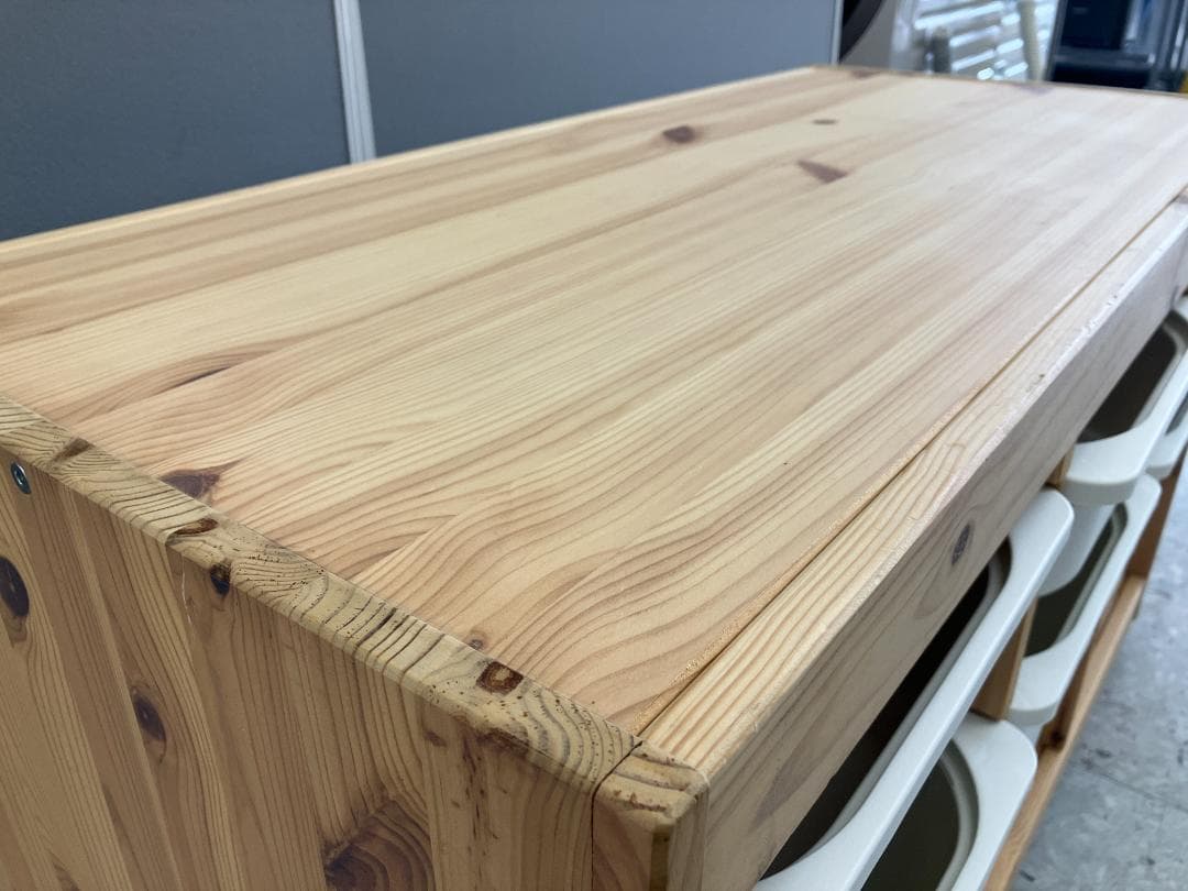 IKEA　シェルフ　TROFAST　キャスター付き　収納ケース付き　ブラウン ②