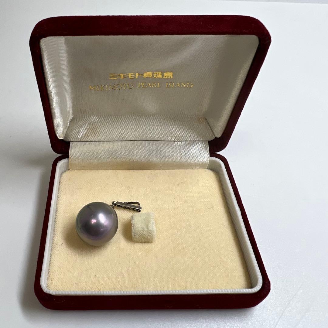 925刻印　特大ブラックパール　ネックレストップ　36g 東K8-0211ア㊱