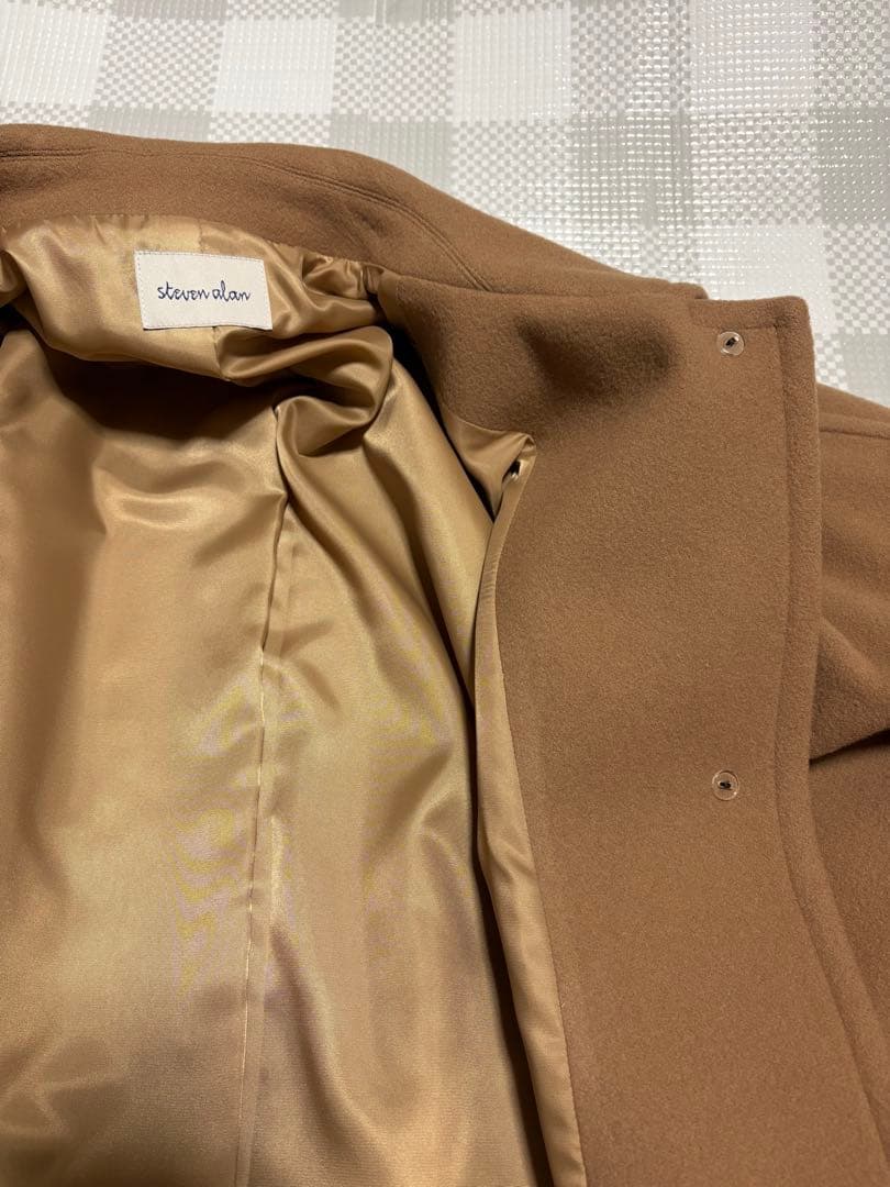 未使用 steven alanドルマンスリーブハーフコート ベージュ36