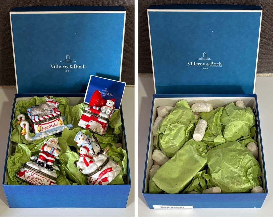 Villeroy & Bochビレロイ&ボッホ クリスマスヒンジボックス4点