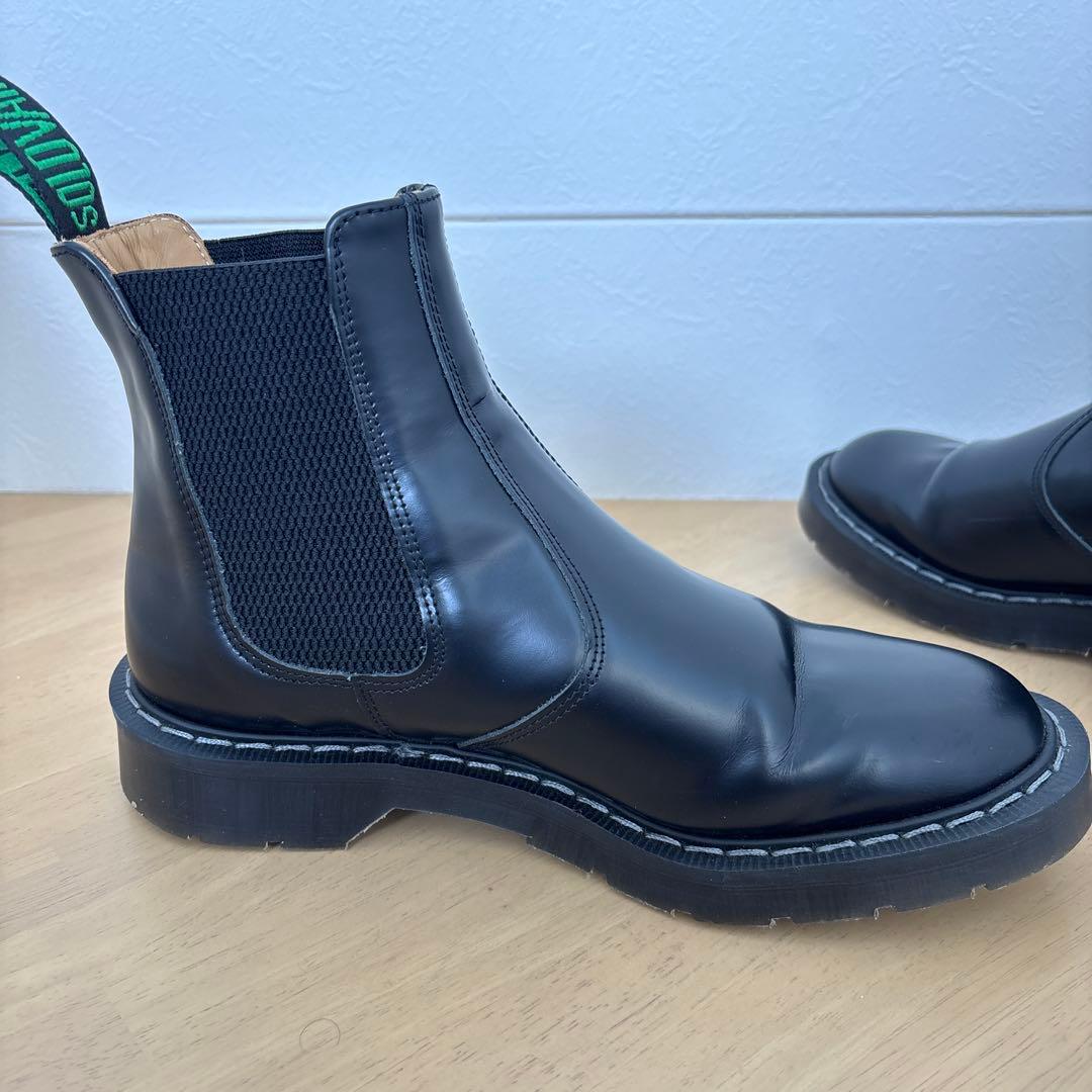 美品　solovair サイドゴアブーツ　24.5 イングランド　レザー　黒