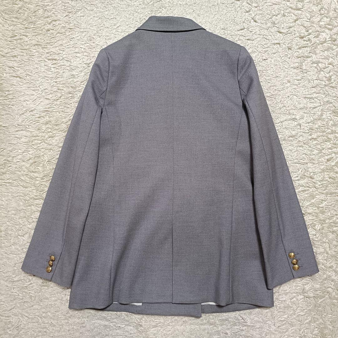 【美品】ミラオーウェン 金ボタン ダブルブレザー ジャケット グレー
