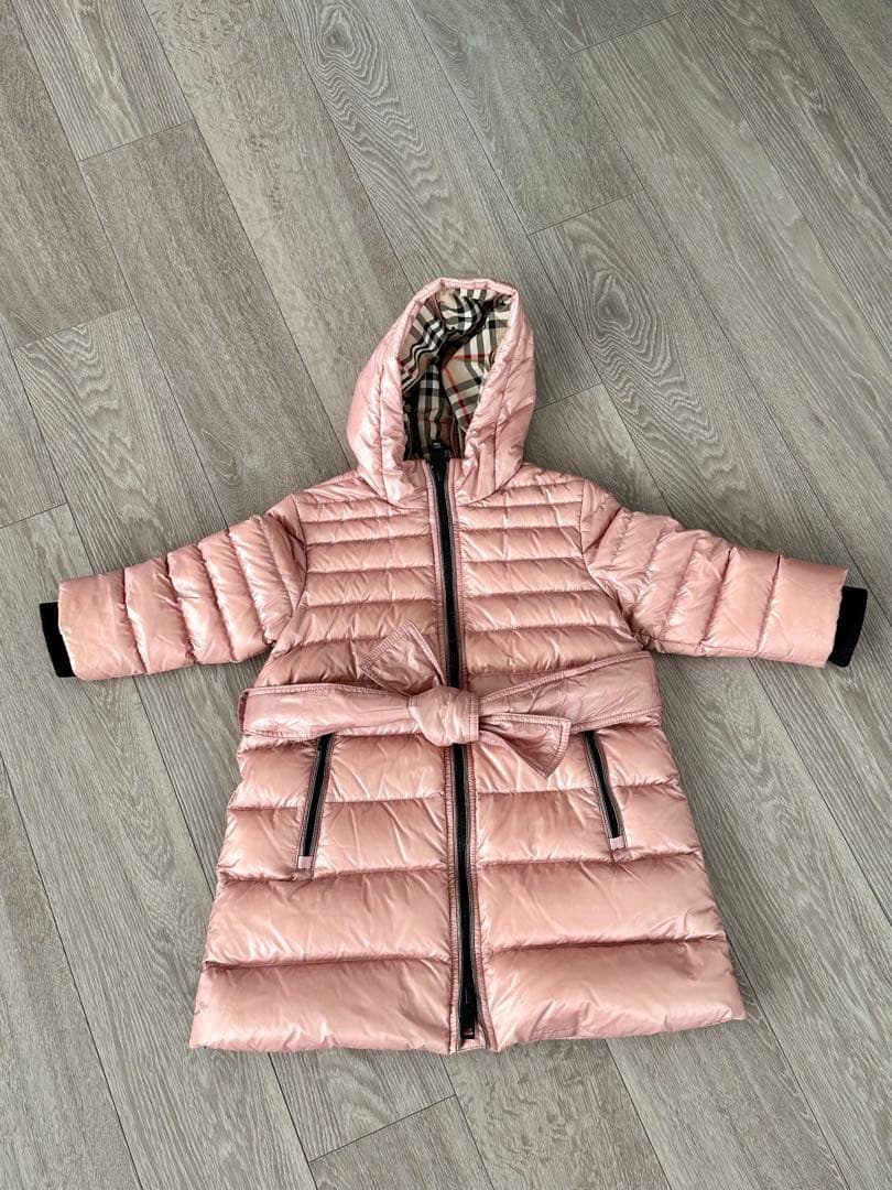 BURBERRY LONDON フード付き ダウンジャケット（ピンク） 3Y