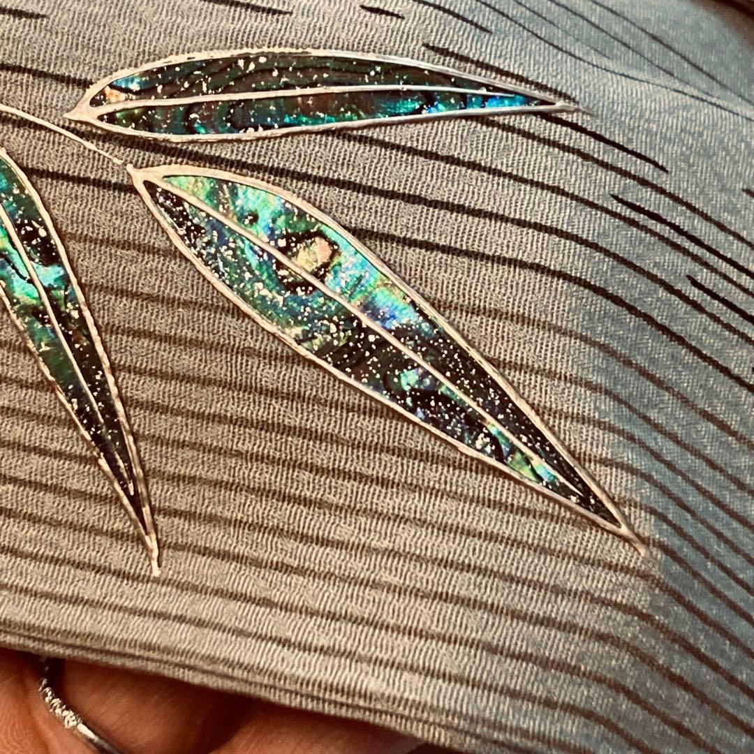 靖 122720宅　螺鈿小紋　竹　袷　着物