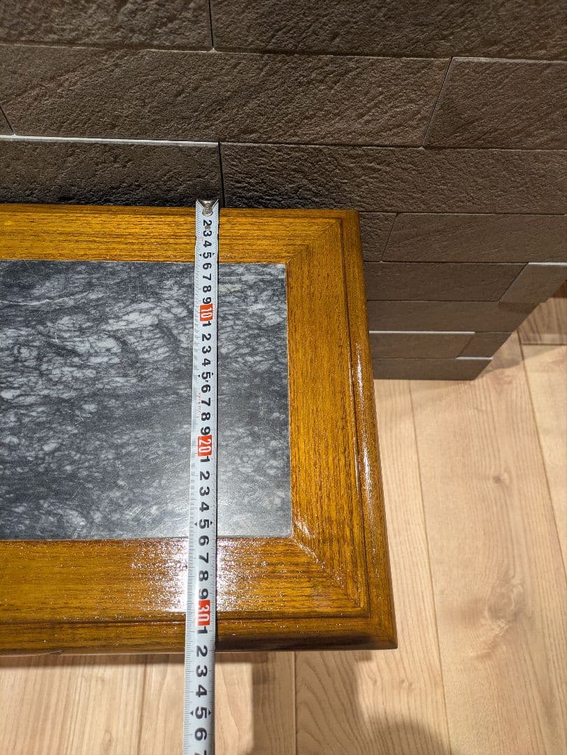 アンティーク ローチェスト 天然木 大理石トップ 3段チェスト サイドテーブル