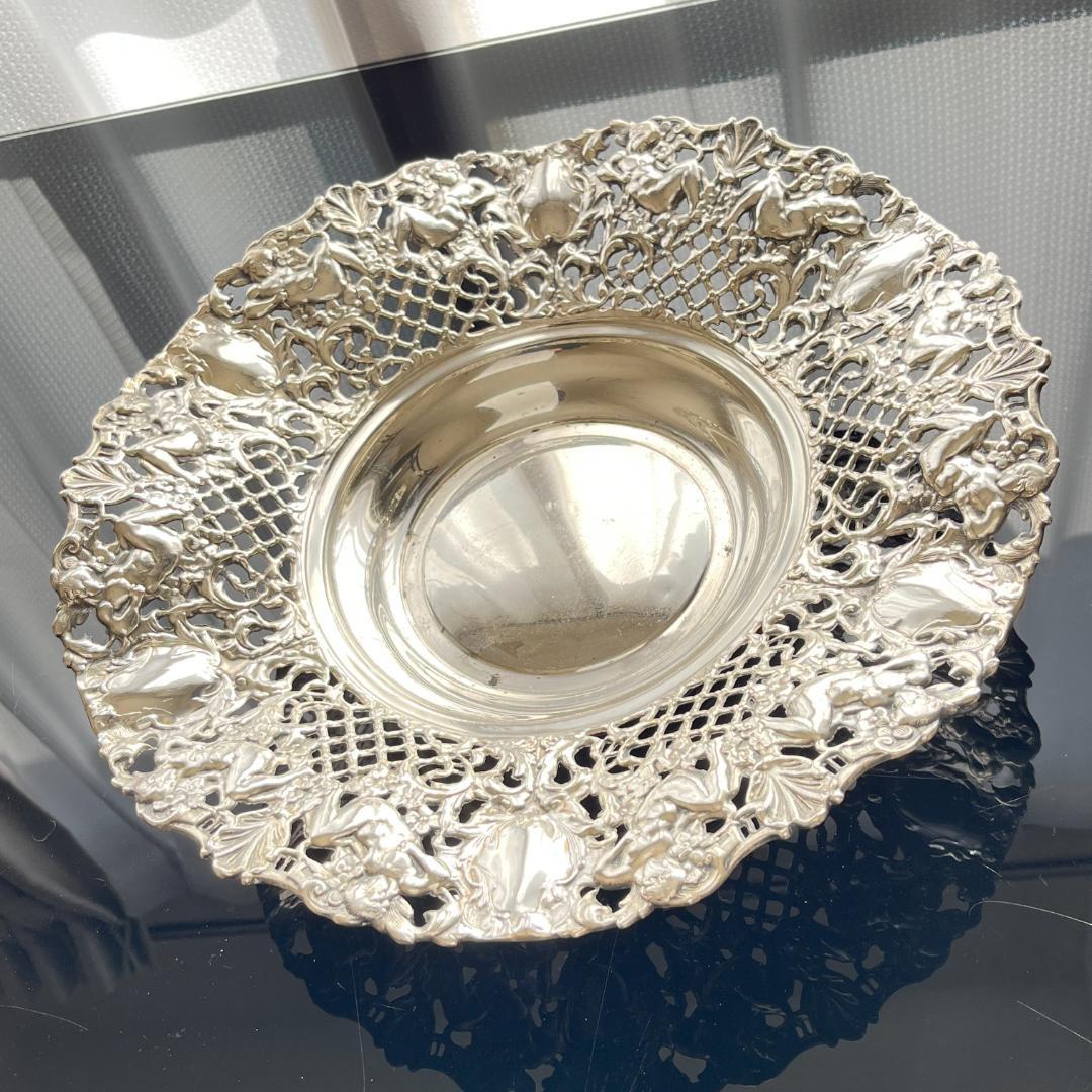 【SPAIN】チュラブの戯れるセンターピース 35cm【シルバープレート】