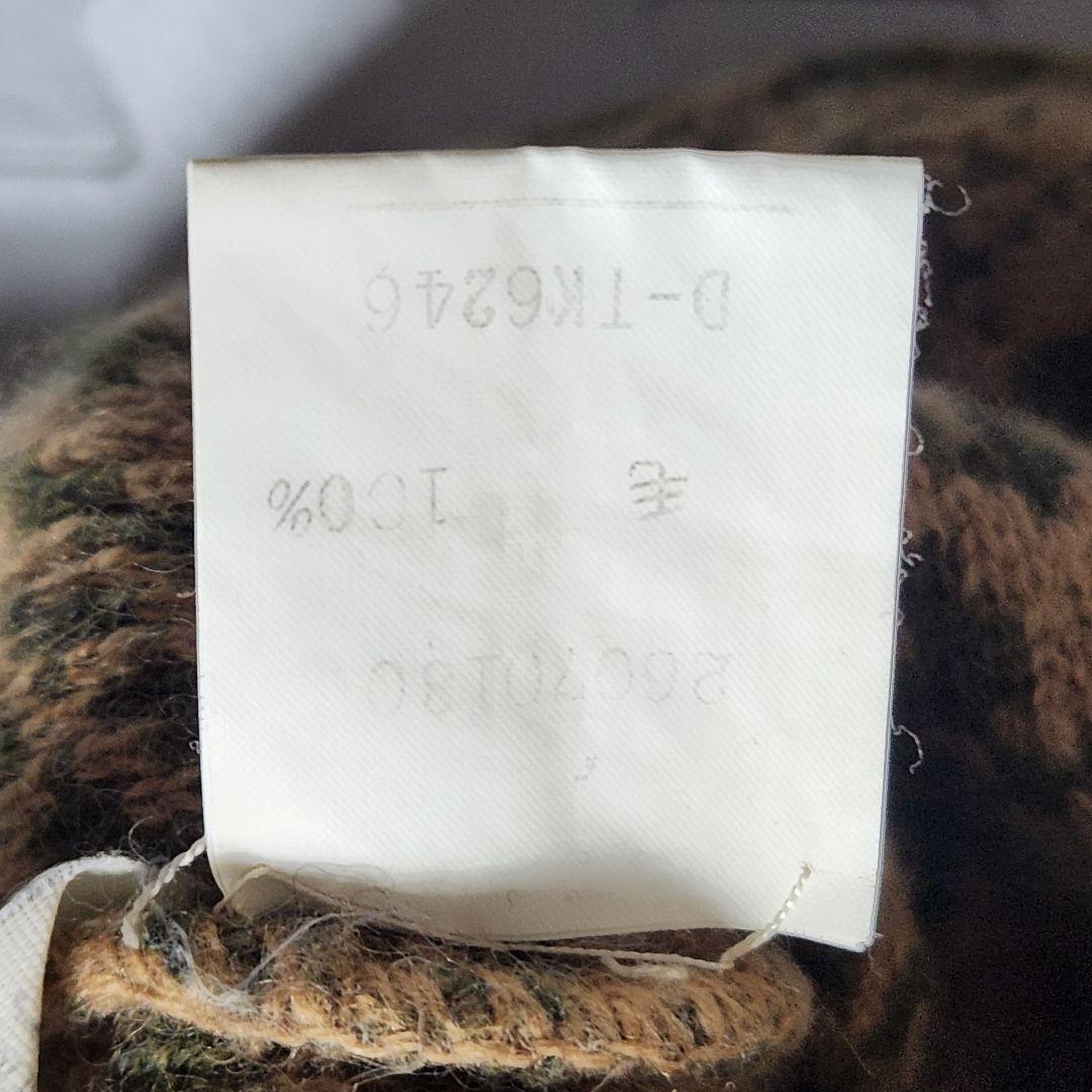 超希少✨XL相当 ジョルジオアルマーニ ニット 総柄 総キャメル ジャガード