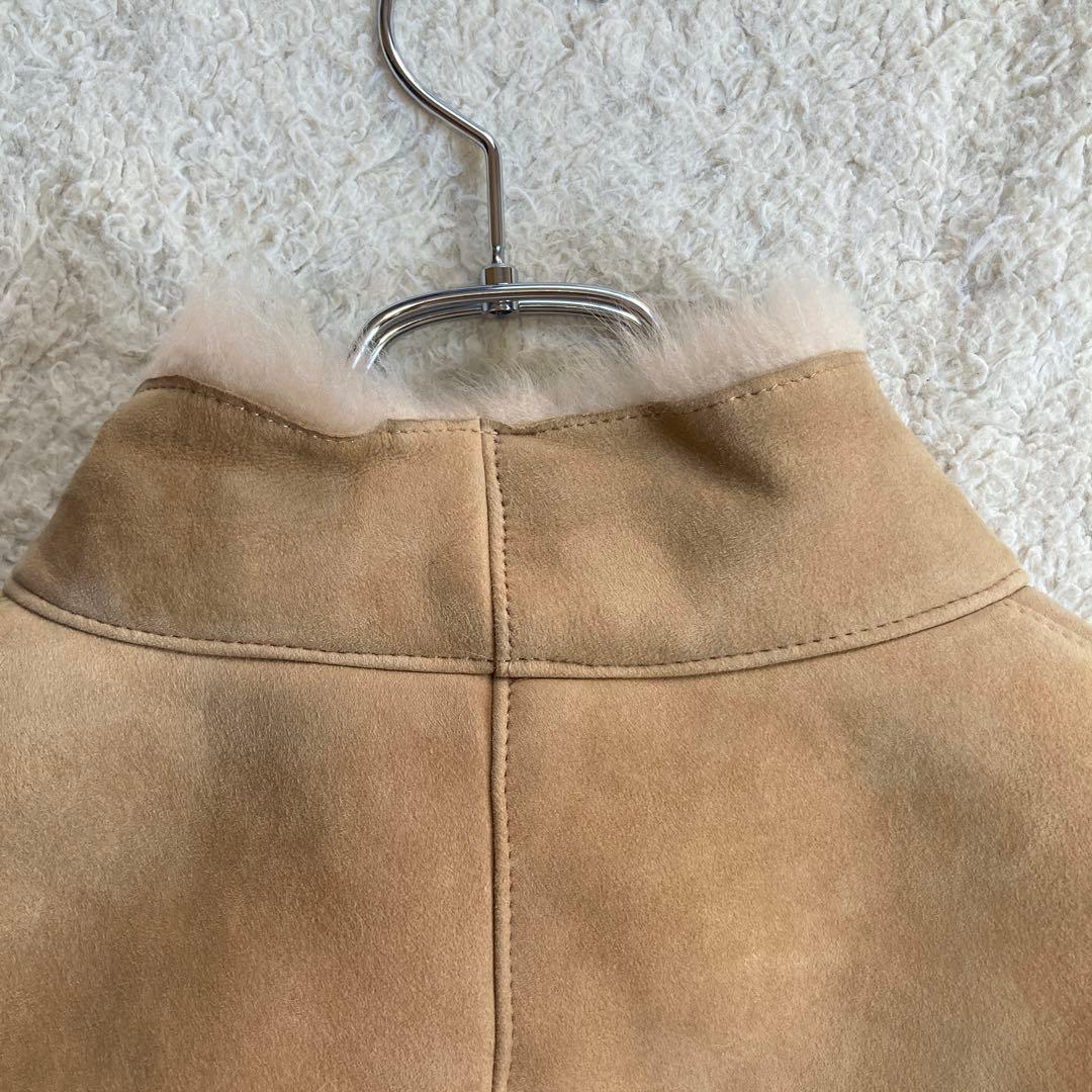 【美品】クレージュ　ケープコート　羊革　ムートン　毛皮　ファー　サイズ38