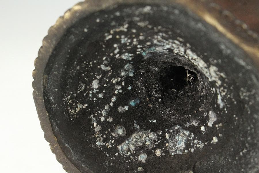 仏教美術 銅 蓮花 持香炉 蓮燭台 二件(K-LC970)