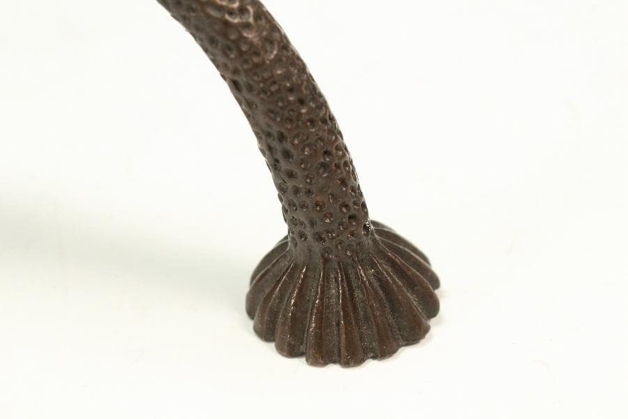 仏教美術 銅 蓮花 持香炉 蓮燭台 二件(K-LC970)