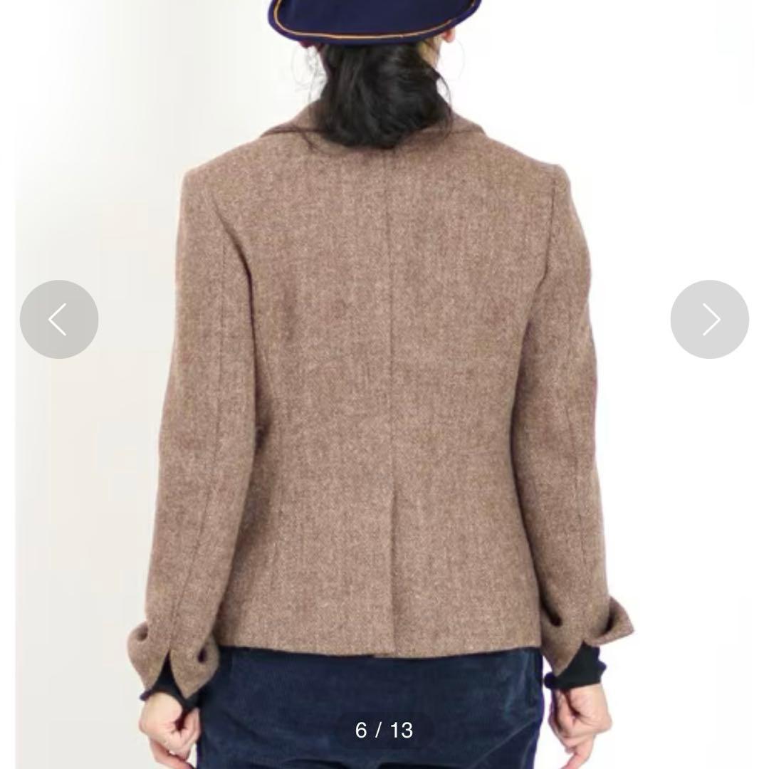 45R★ LOVATツイードジャケット　チェック柄　ウール