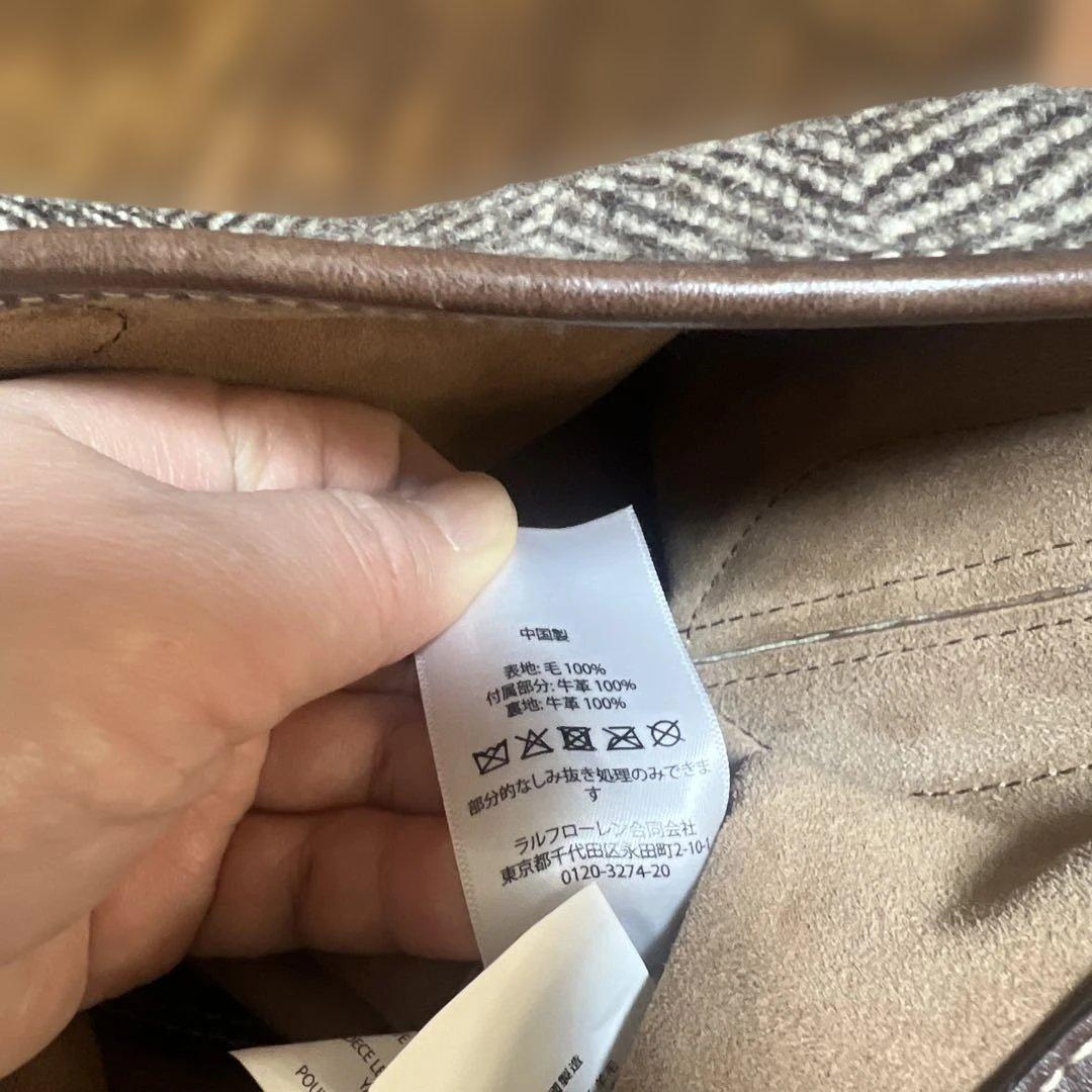 POLO RALPH LAUREN ヘリンボーン ミディアム バケット バッグ