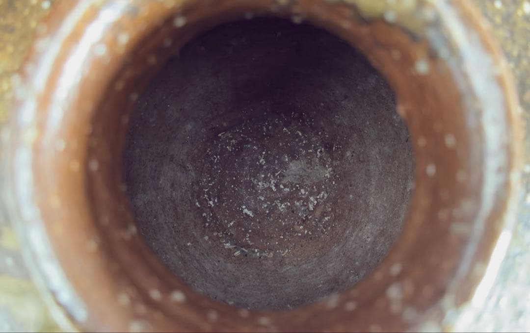 古陶 大壺 高さ37cm 6.2kg 自然釉 流釉 飾壺 民藝 古美術 骨董品