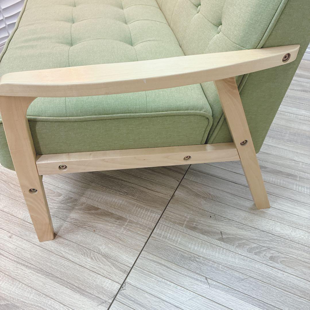 ◇大阪府 神戸市 配達料無料！◇ソファ◇2人掛け◇グリーンカラー◇