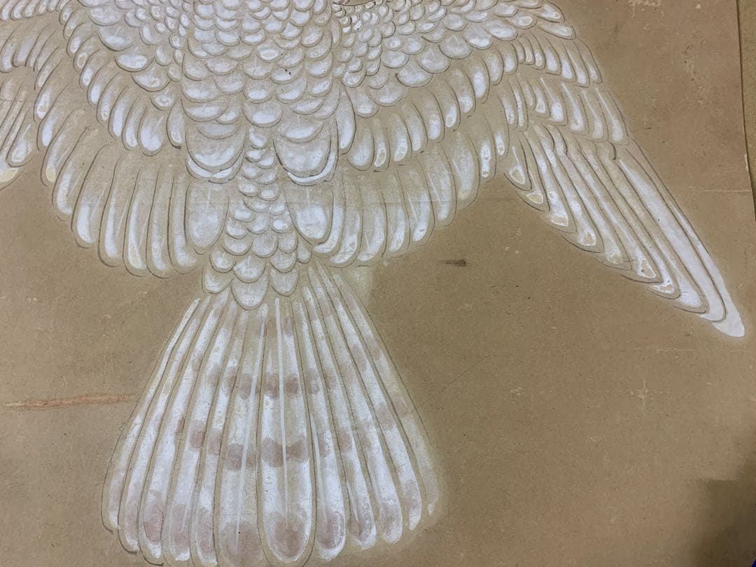 『1880』鷹図 マクリ三枚セット 作者不明