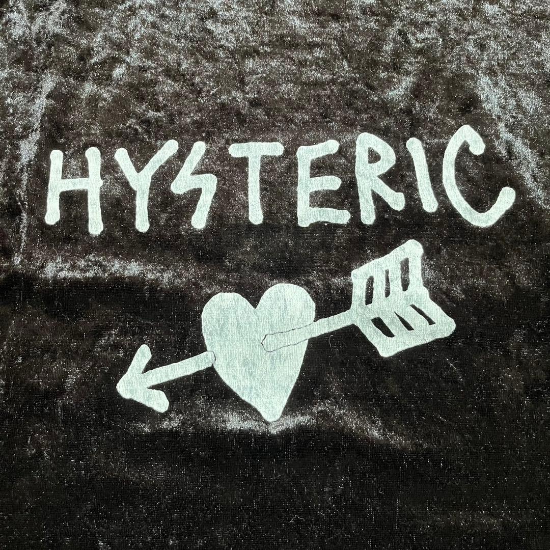 HYSTERIC GLAMOUR 長袖ベロアプルオーバー　トップス 黒　フリー