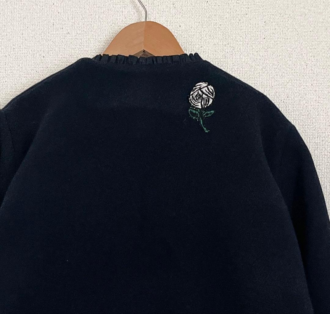 ミナペルホネン　rosy ネイビーウール　ジャケット　コート　総裏　ハンドメイド