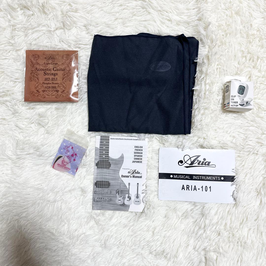Aria アコースティックギター ARIA-101MTN ナチュラル ケース付き
