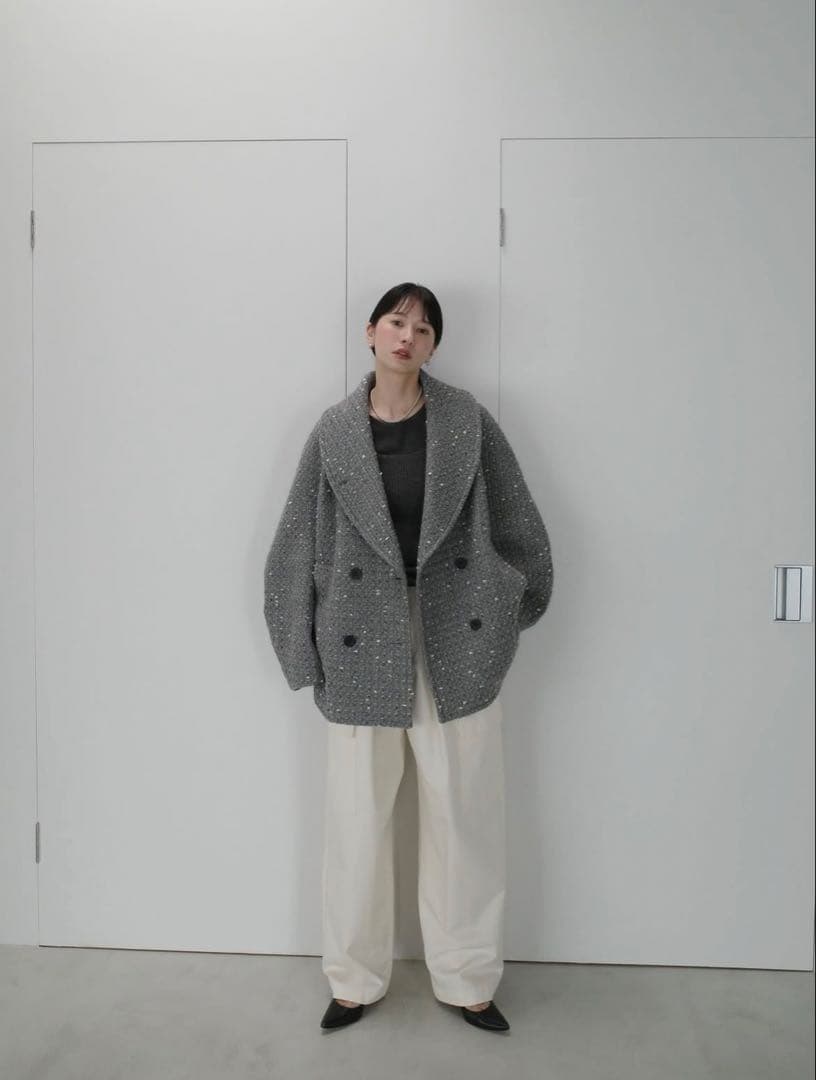 ジャケット・アウター CLANE MINAMI TANAKA OVER TWEED COAT