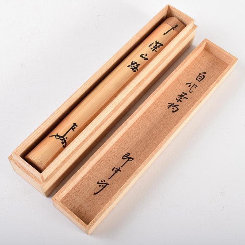 モナカ　表千家十三代即中斎　深山路　自作茶杓　共箱　二重箱　M　R5118