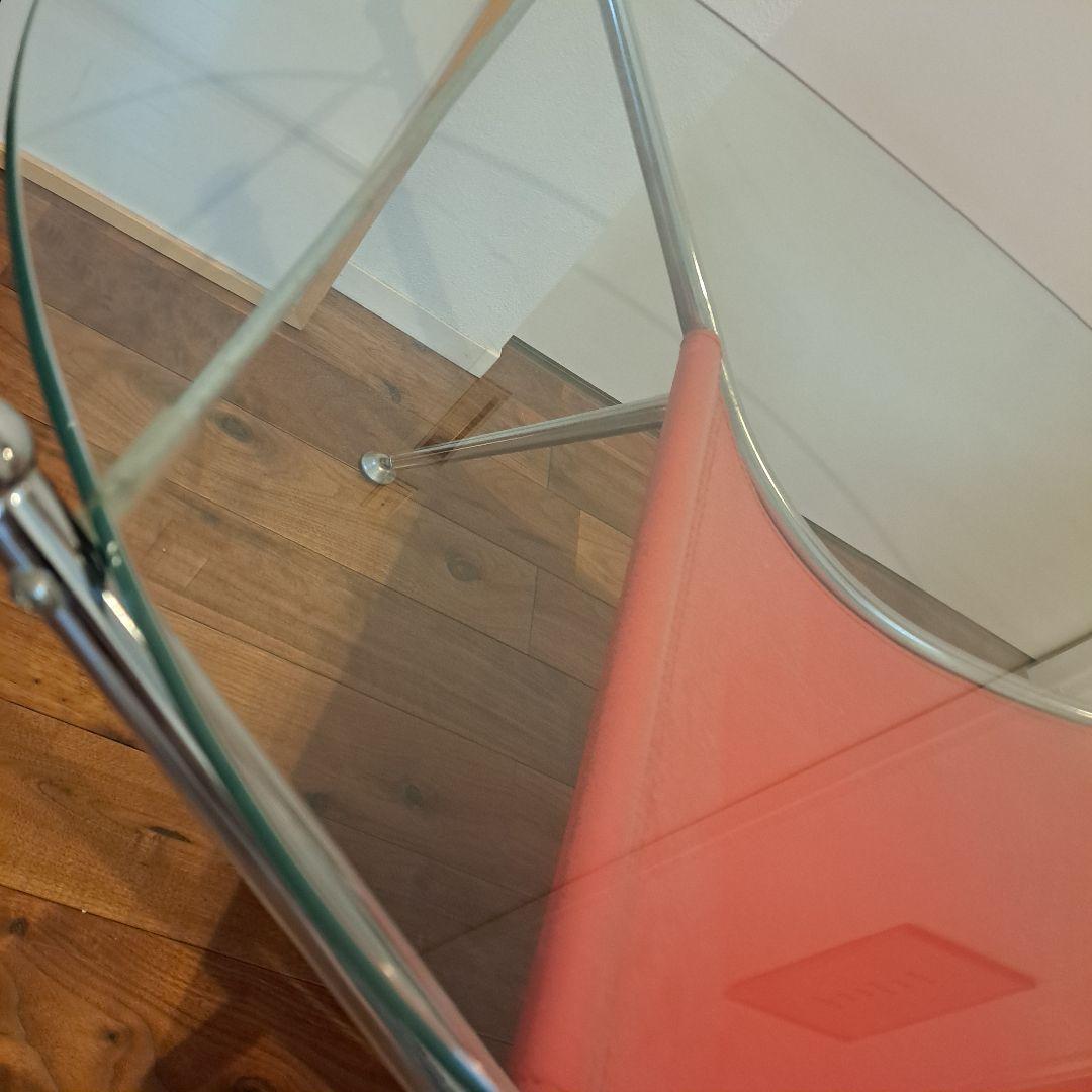 ヴィンテージ　ミッドセンチュリー ガラス センターテーブル ビンテージ メタル