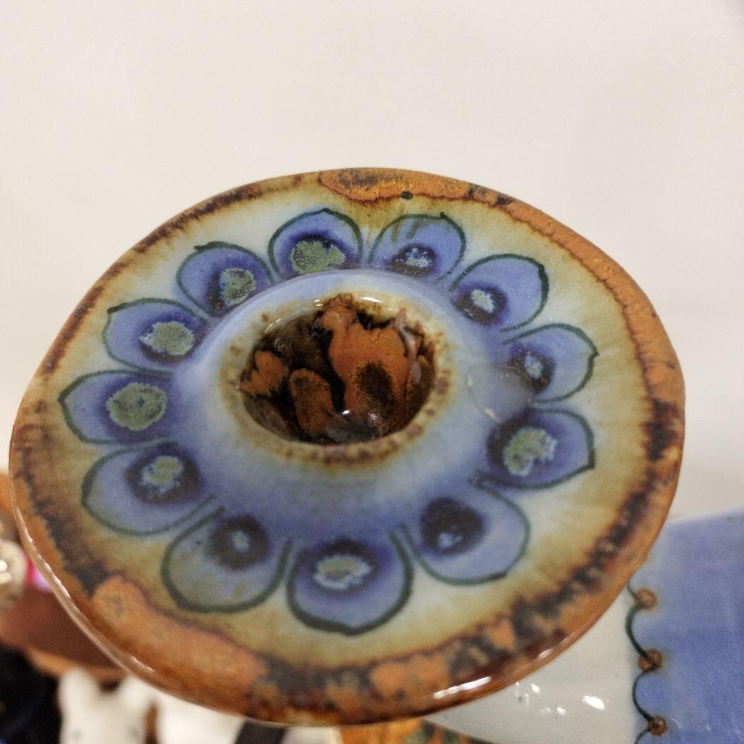 メキシコ　女性型キャンドルホルダー 陶器製