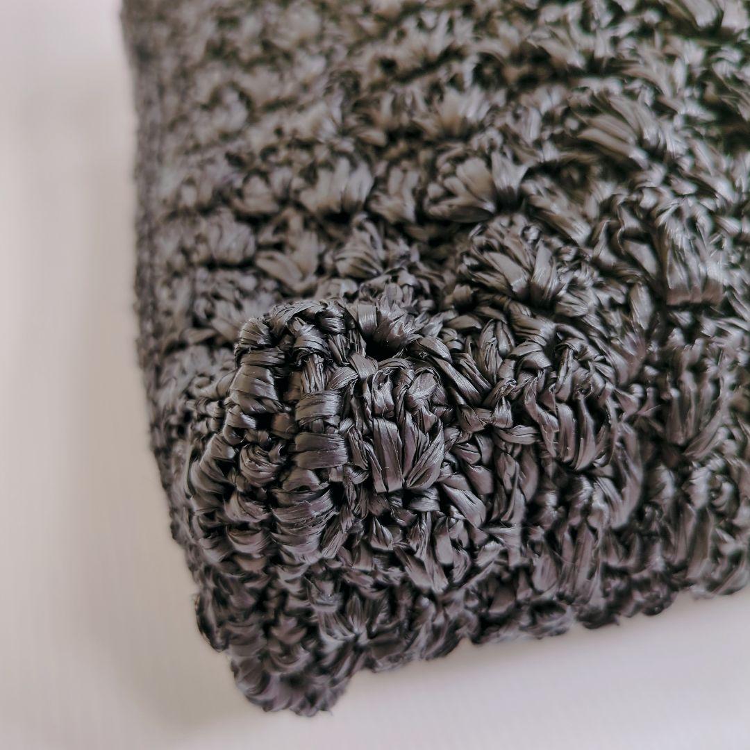 【美品】メゾンエヌアッシュパリ　ラフィア　カゴバッグ　ハンドバッグ　大容量