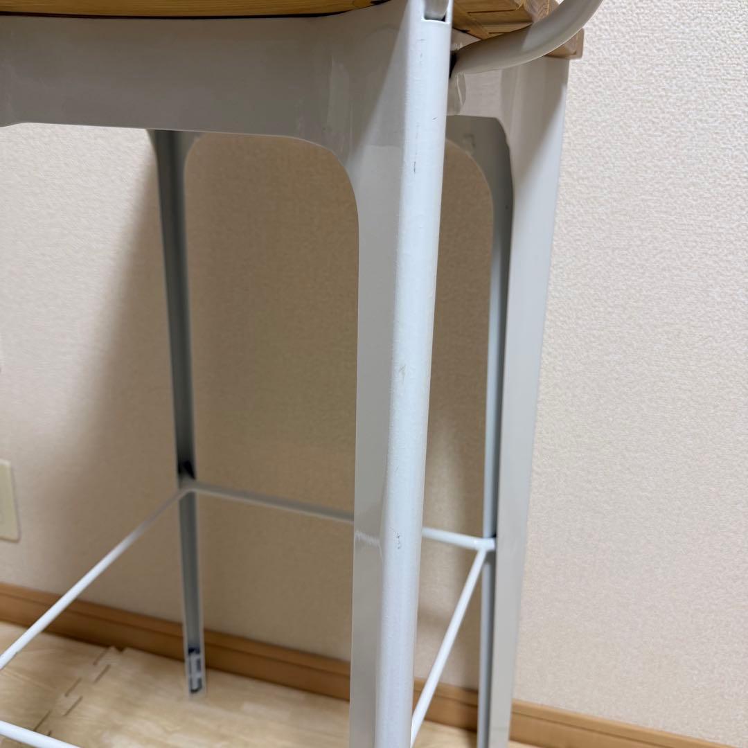 DULTON ダルトン バーチェア ハイチェア 木製座面 白　②