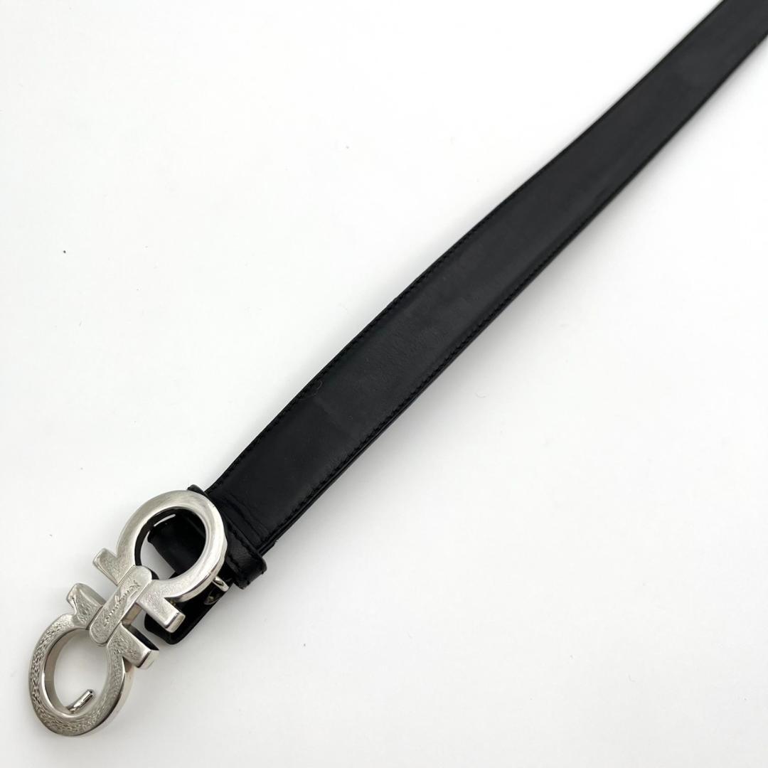 フェラガモ ベルト レディース ダブルガンチーニ レザー 本革 ブラック