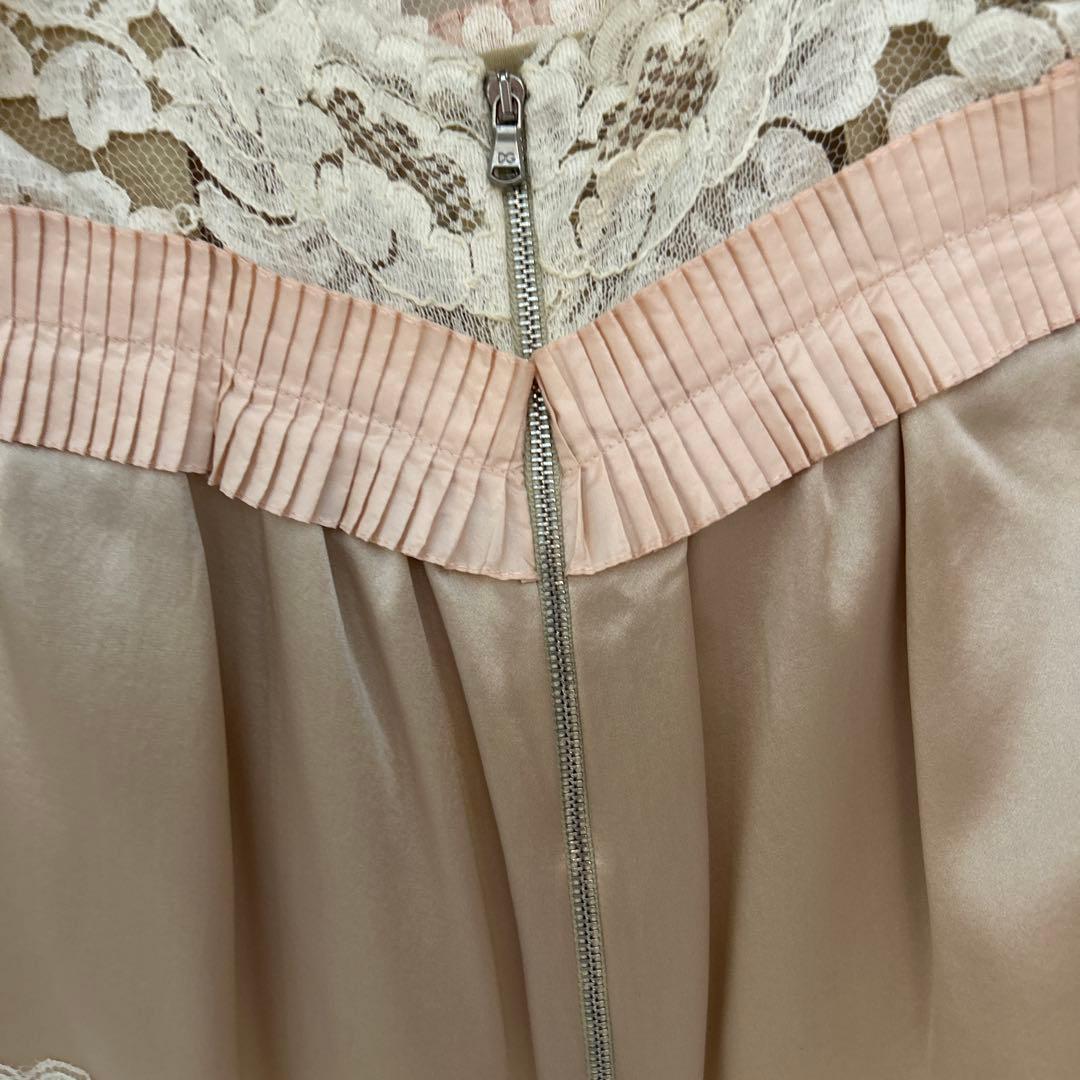 新品未使用　ドルチェアンドガッパーナ　レースキャミソール ベージュ フラワー装飾