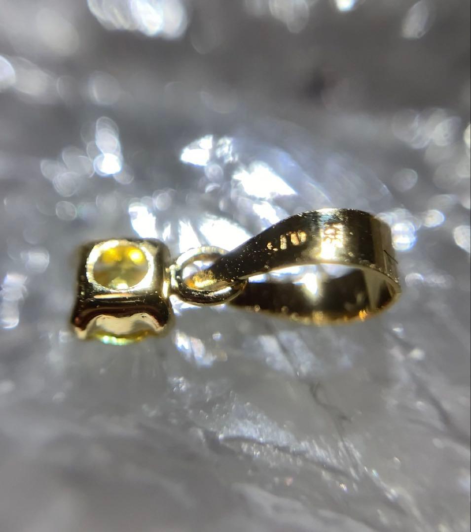 K18 スファレライト ペンダントトップ　イエロー