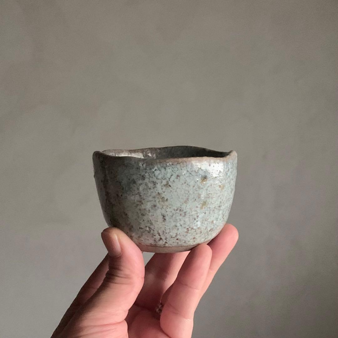 美しい 斑釉 小碗 大ぶり ぐい呑み 古道具 アンティーク