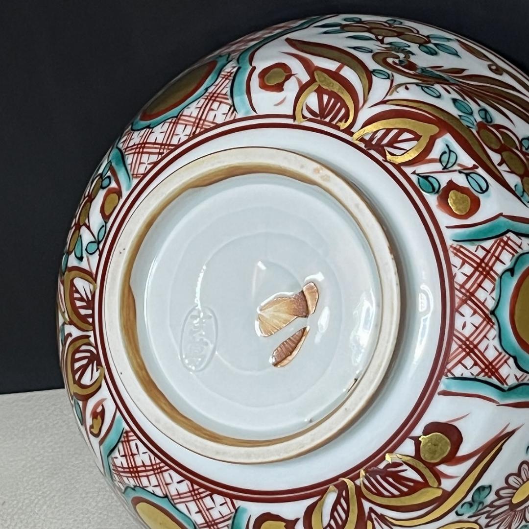 真葛香斎 赤絵 玉取獅子 菓子鉢 共箱 赤絵鉢 十水五石 茶道具 k3210