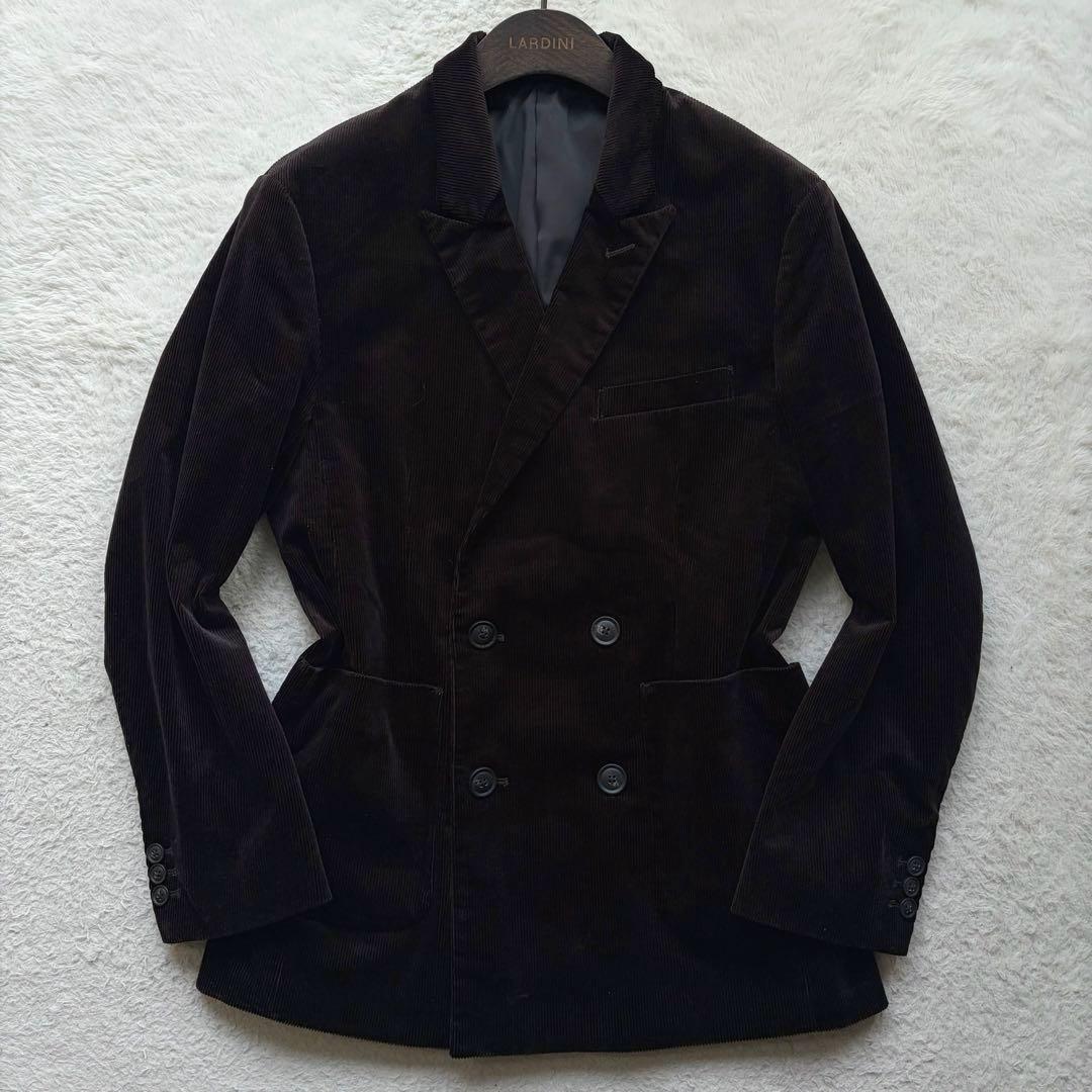 極美品✨プラステ スーツ セットアップ ダブルボタン　コーデュロイ ブラウン S