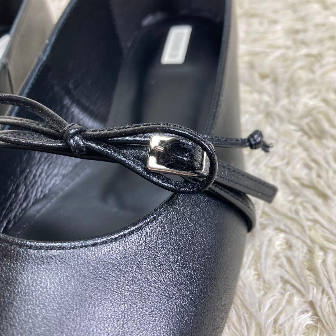 『未使用級』CHEMBUR メリージェーン パンプス スクエア スタッズ リボン