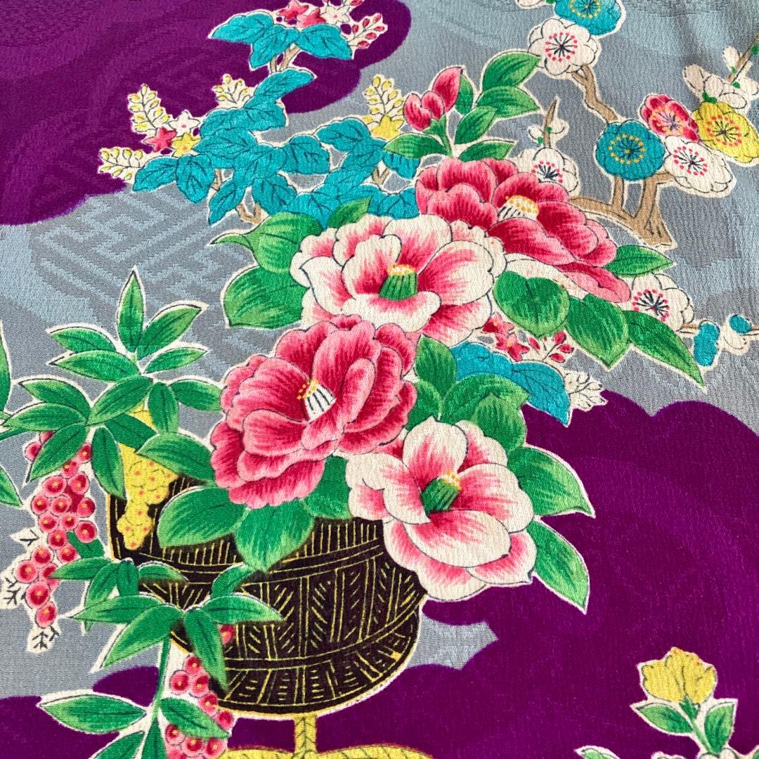 アンティーク　女の子　子供着物　ジュニア　七五三　袴　アンティーク着物