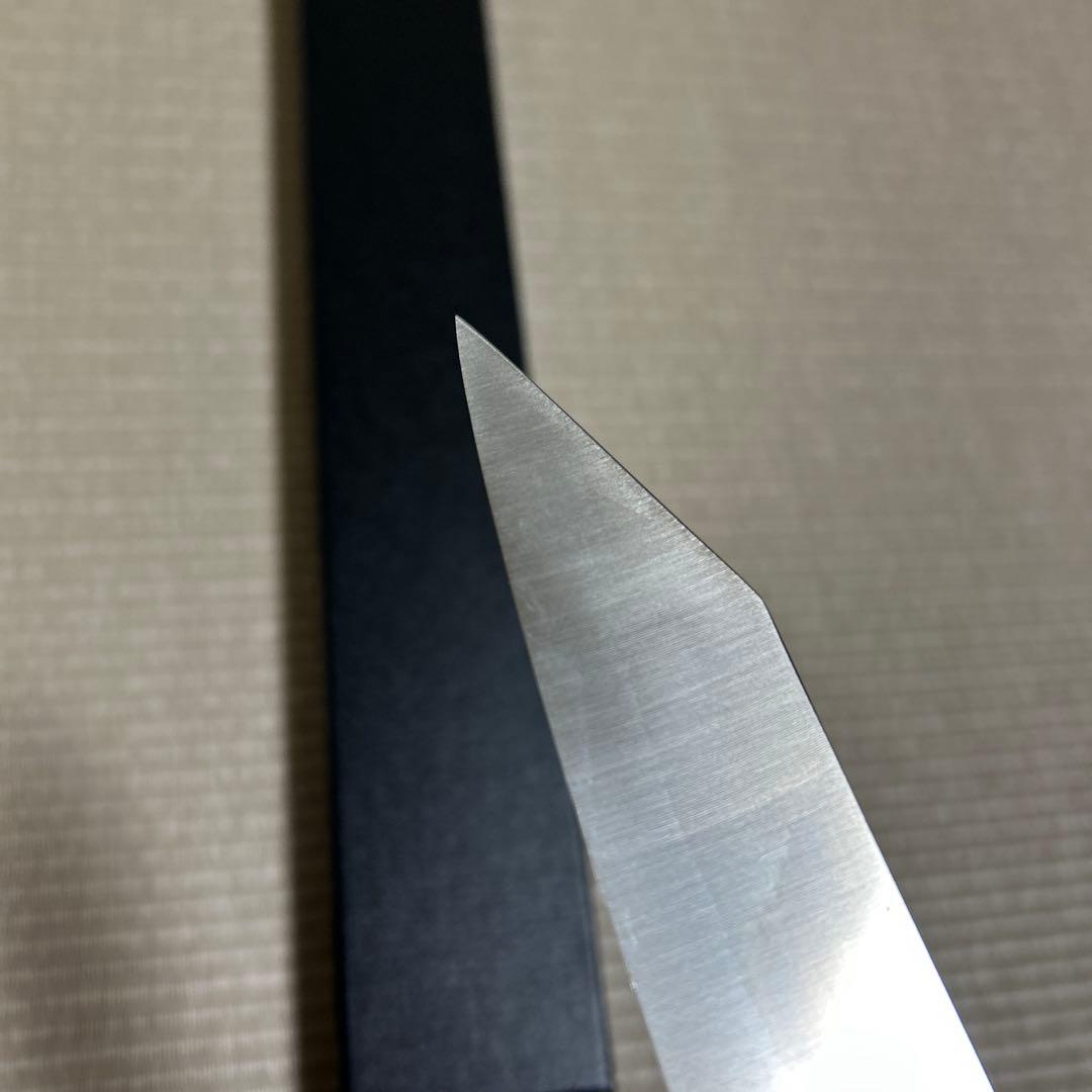 切り付け　尺二　V金10号　本焼　柳刃　包丁　和包丁　鏡面　黒檀黒水牛八角柄