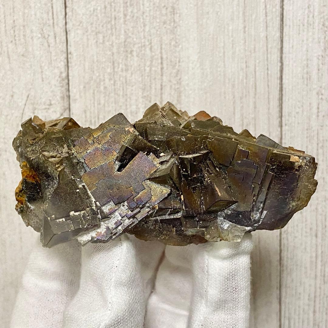 イリデッセンス　フローライト　9cm　酸化被膜　鉱物標本　原石　天然石　ストーン