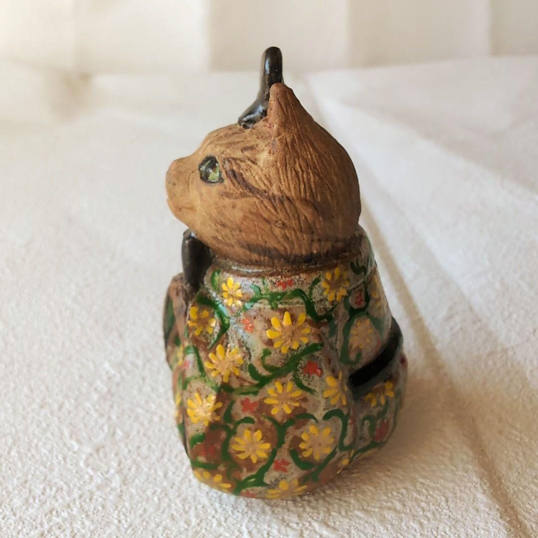 猫の雛人形4 陶器製 伝統的スタイル