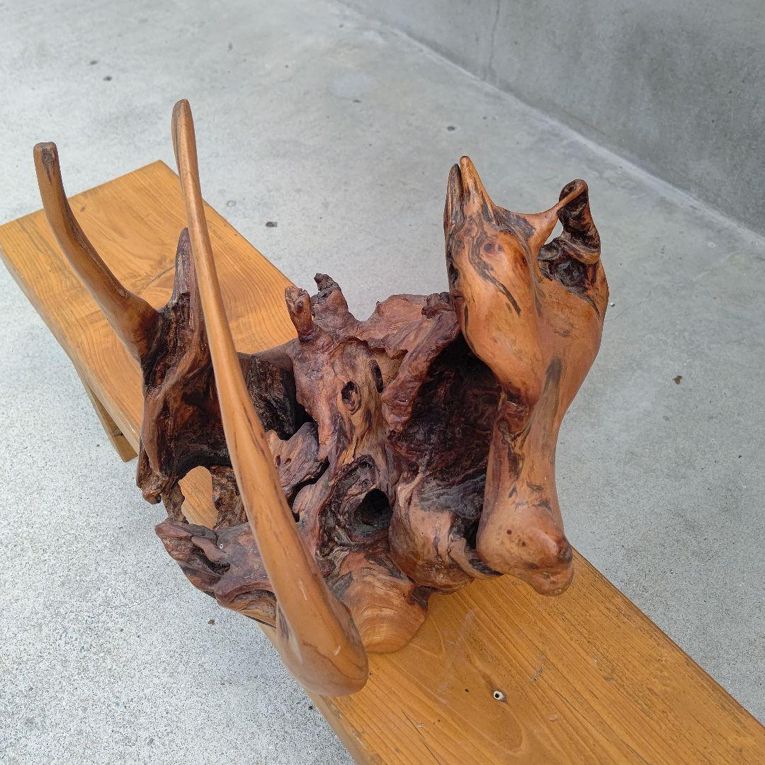 （未使用品）樹種不明　置物　インテリア　木　材木