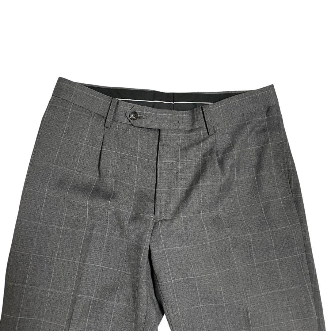 美品 スーツセレクト ビジネススーツ セットアップ ウィンドーペンチェック A5